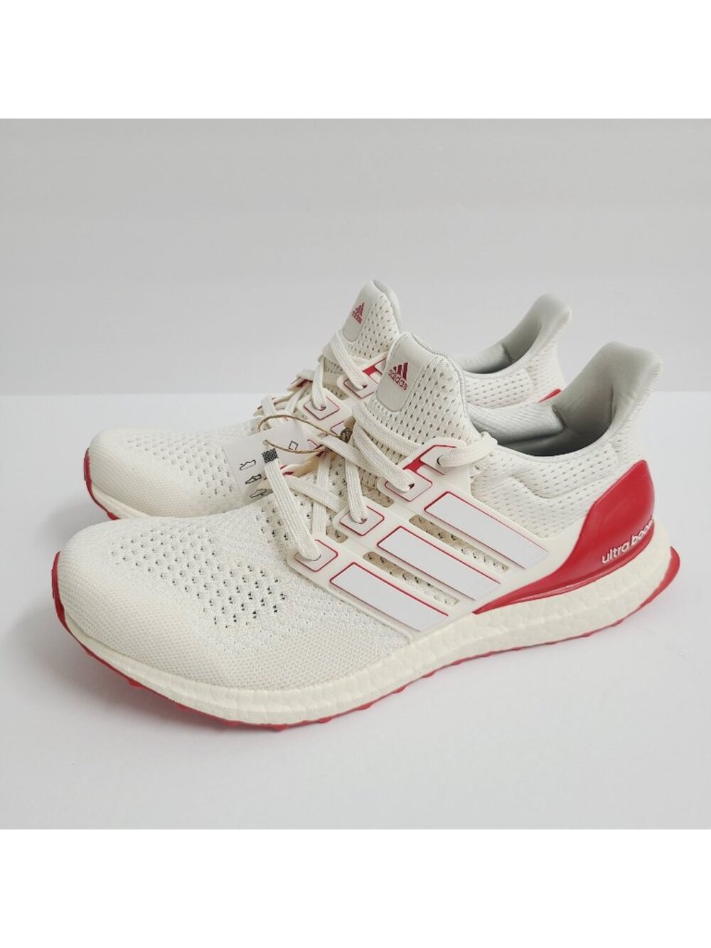 NEW Adidas Ultraboost 1.0 Running Shoes JR3149 Size 11.5 Ivory Red #1